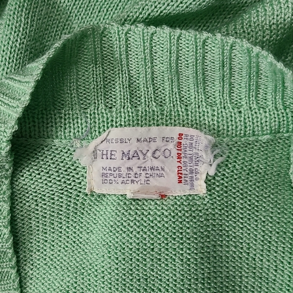 The May Co. Vintage Jade Green Cardigan - Picture 7 of 9